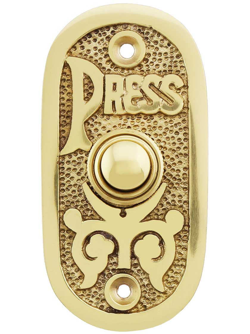Eastlake "Press" Solid-Brass Doorbell Button